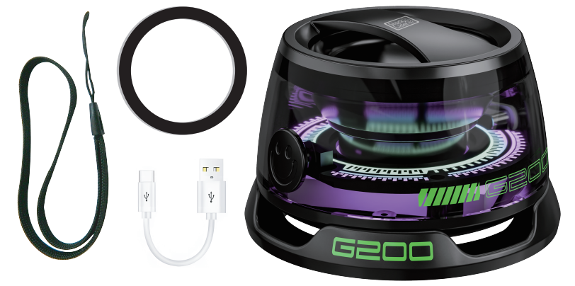 Altavoz Bluetooth portátil HECATE G200 RGB iluminación altavoz magnético BT5