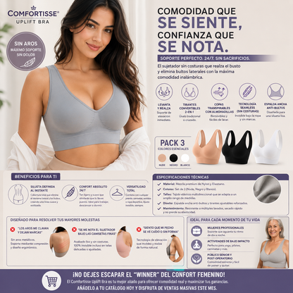 Luxxevia Shape Bra — Set de 3 Sujetadores Sin Costuras que Modelan tu Figura