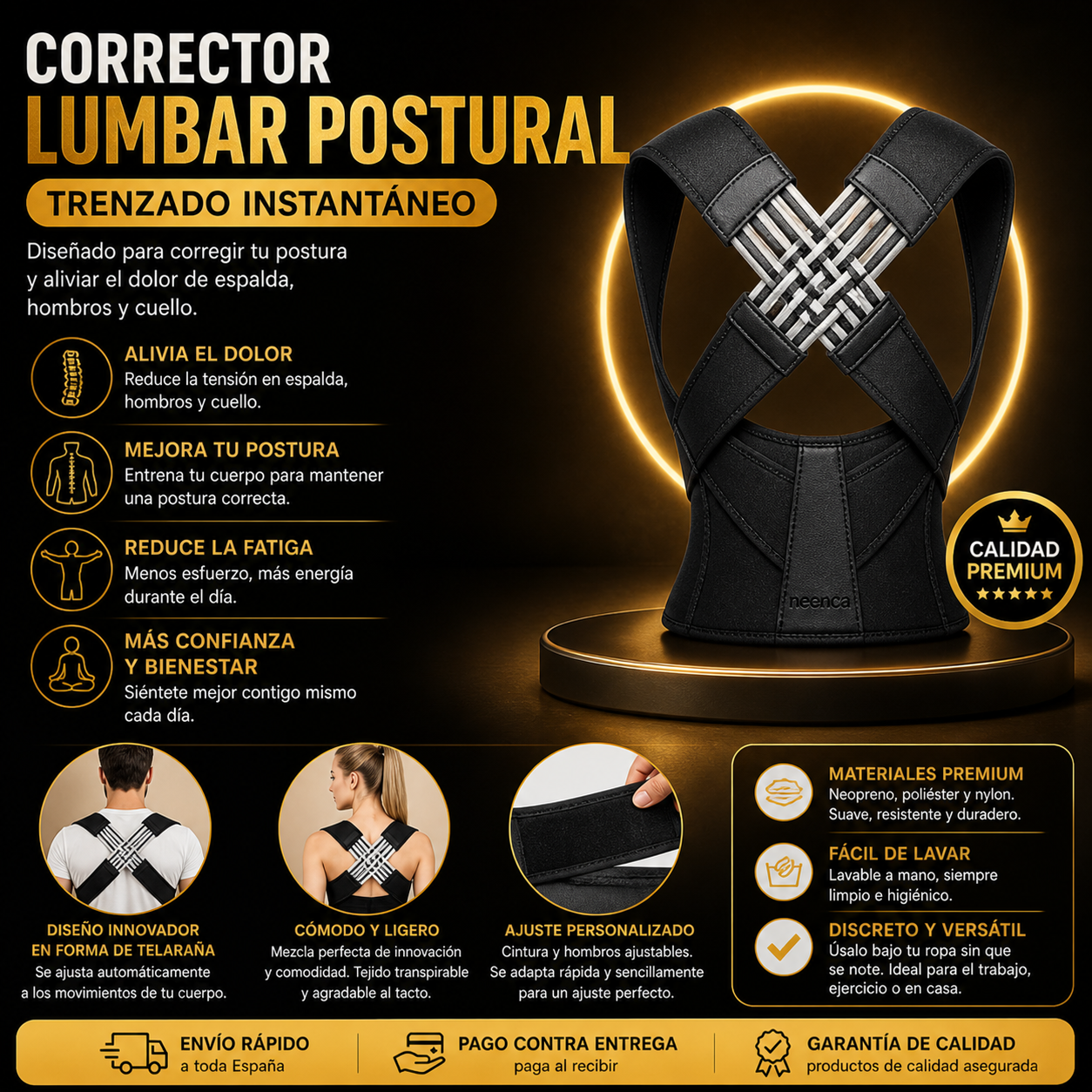 Corrector de postura con tirantes para espalda para mujeres y hombres, alisador de hombros