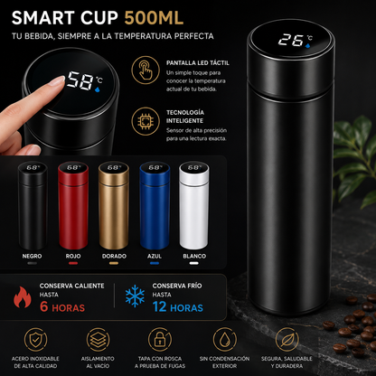 Termo en acero inoxidable 304 interior con capacidad de 500 ml