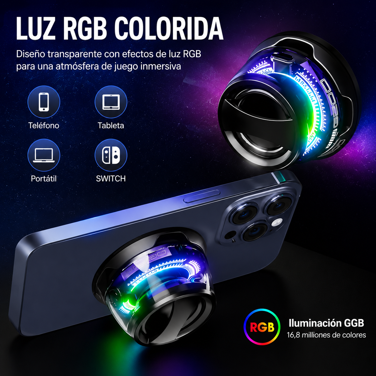 Altavoz Bluetooth portátil HECATE G200 RGB iluminación altavoz magnético BT5