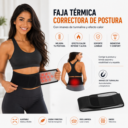 Faja Térmica Correctora con Imanes de Turmalina