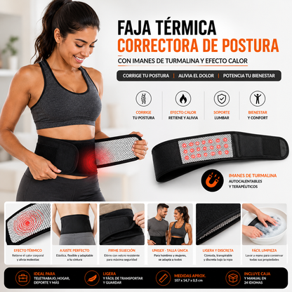 Faja Térmica Correctora con Imanes de Turmalina