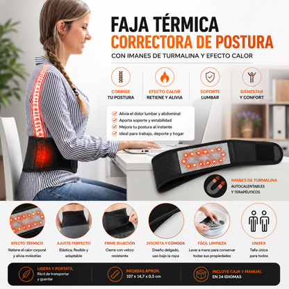 Faja Térmica Correctora con Imanes de Turmalina