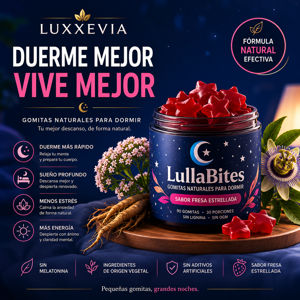 LullaBites – Gummies Naturales para tu Rutina Nocturna (60 unidades)