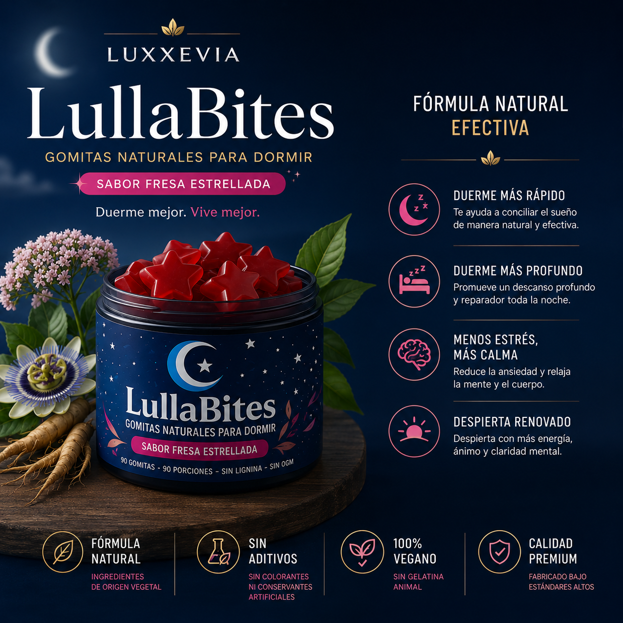 LullaBites – Gummies Naturales para tu Rutina Nocturna (60 unidades)