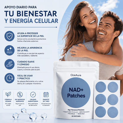 Kind Patches™ NAD+ – Parches de Energía Celular y Bienestar con NMN y Resveratrol
