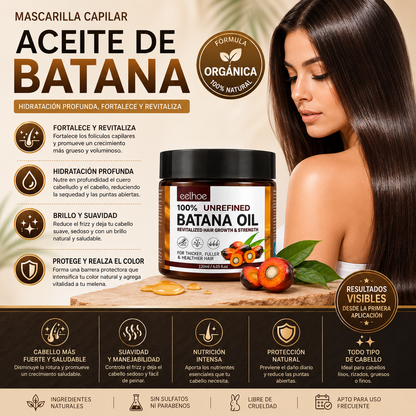 Mascarilla Capilar con Aceite de Batana, Hidratación Profunda
