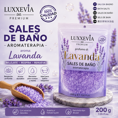 Sal de Baño Aromatherapy Lavanda 200g – Relajación Profunda y Cuidado Natural en Cada Baño