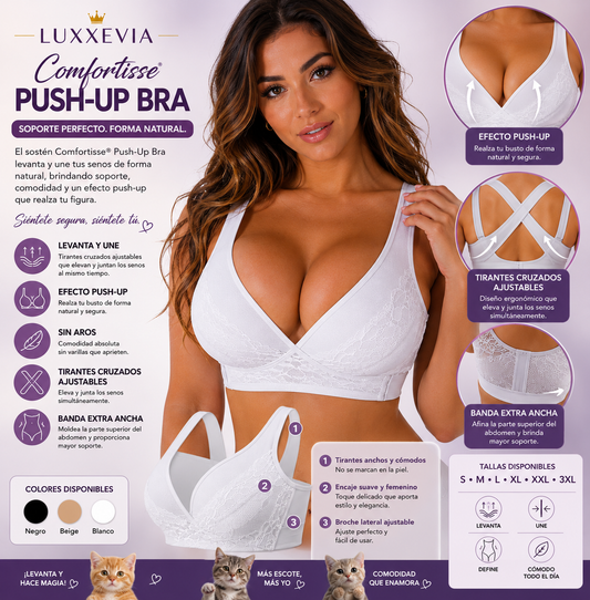 Luxxevia Push Up Bra — Sujetador Sin Costuras, Realce Natural (Set 3)
