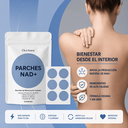 Kind Patches™ NAD+ – Parches de Energía Celular y Bienestar con NMN y Resveratrol