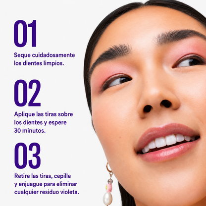 Tiras Blanqueadoras Moradas Smilekit
