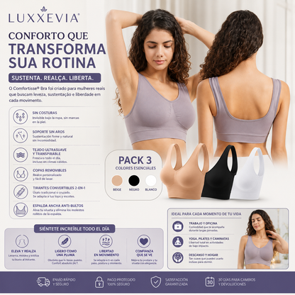 Luxxevia Shape Bra — Set de 3 Sujetadores Sin Costuras que Modelan tu Figura