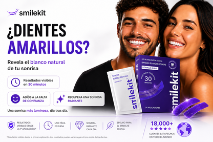 Tiras Blanqueadoras Moradas Smilekit