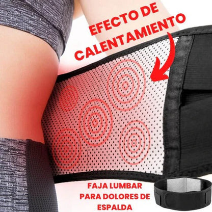 Cinturón Lumbar Térmico con Almohadilla Autorregulable – Alivio del Dolor de Espalda, Ciática y Tensión Muscular  Ajustable y Transpirable