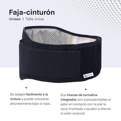 Cinturón Lumbar Térmico con Almohadilla Autorregulable – Alivio del Dolor de Espalda, Ciática y Tensión Muscular  Ajustable y Transpirable