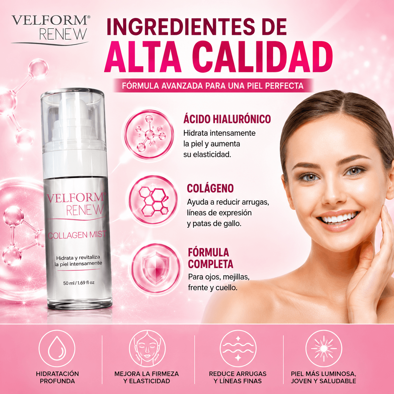 Tratamiento Facial Antiaging con Colágeno y Ácido Hialurónico
