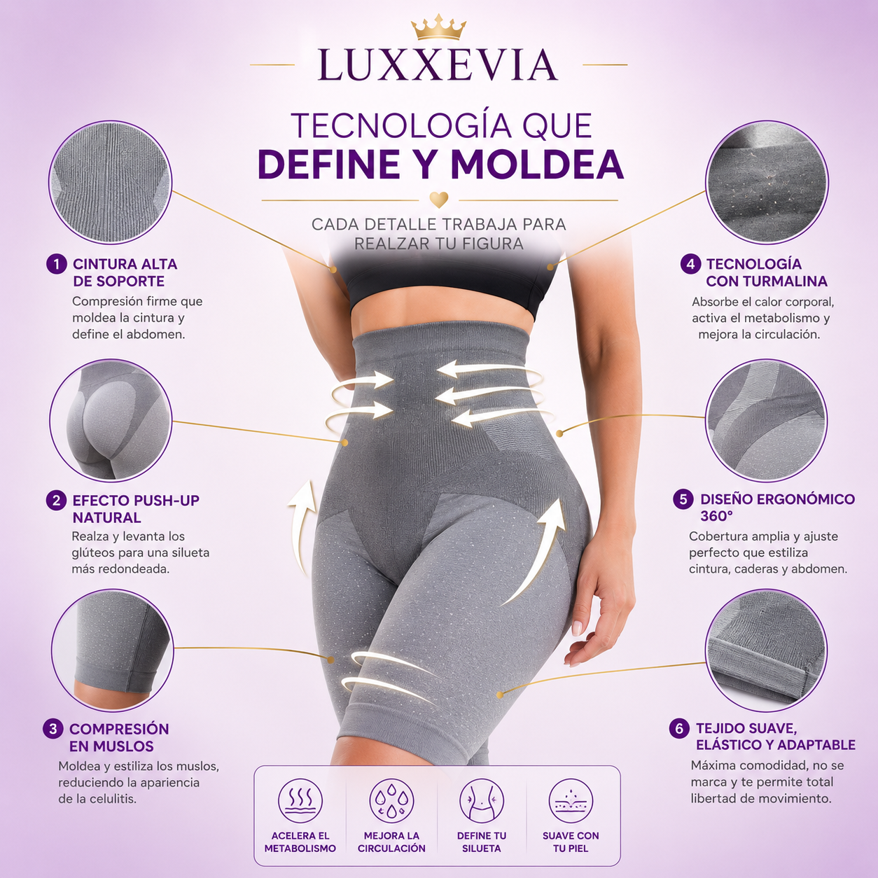 Luxxevia ActiveSlim — Faja Reductora Integral con Turmalina