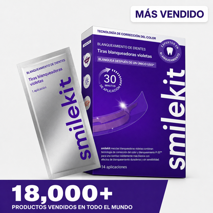 Tiras Blanqueadoras Moradas Smilekit