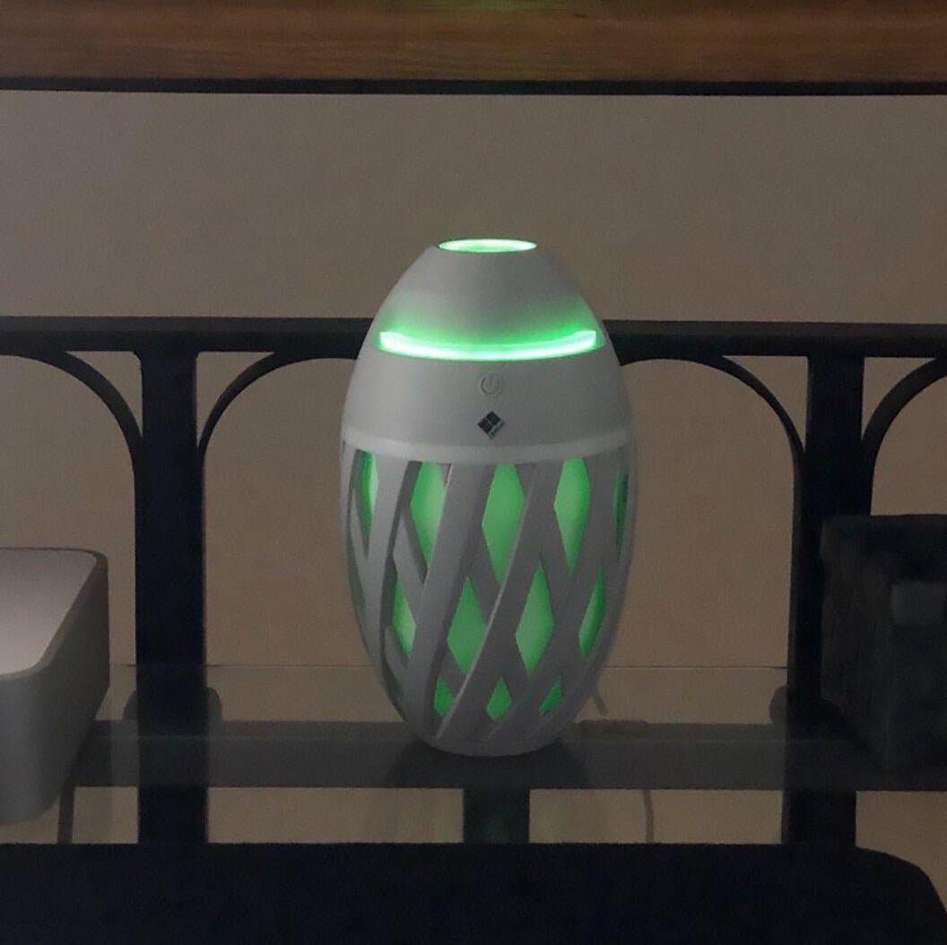 Humidificador con difusor de aromas con luz LED USB 500 ml gris