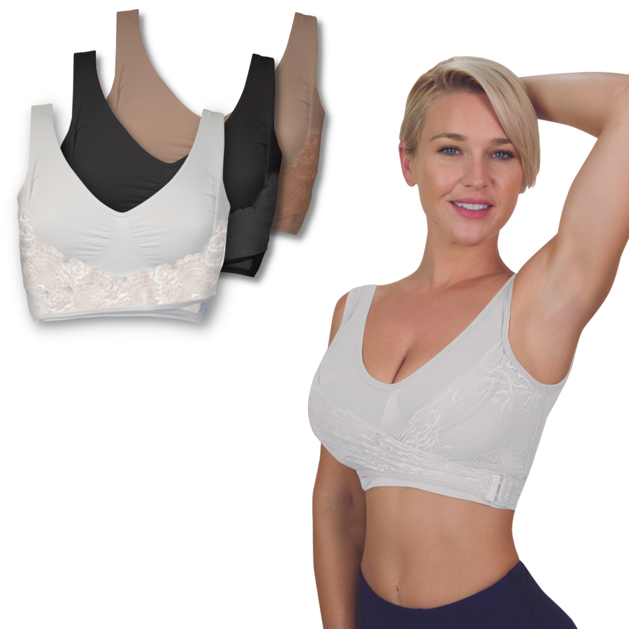 Luxxevia Push Up Bra — Sujetador Sin Costuras, Realce Natural (Set 3)