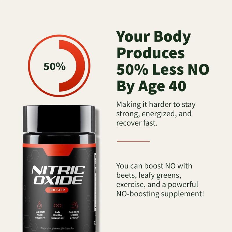 Suplemento Potenciador Natural de Energía y Rendimiento - Nitric Oxide Booster