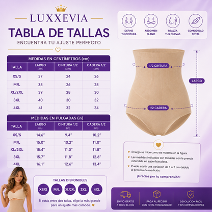 Luxxevia Slim Control — Faja Moldeadora de Control Firme, Invisible Bajo la Ropa